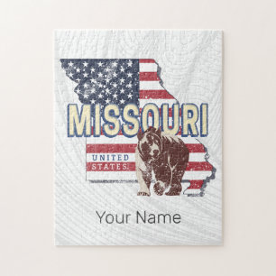 Puzzle Missouri State États-Unis Carte rétro Vintage USA