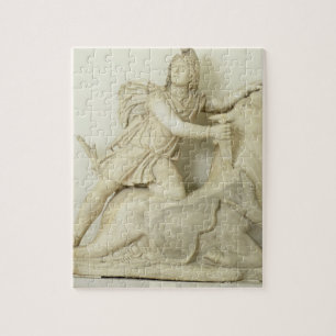 Puzzle Mithras sacrifiant Taureau, soulagement de marbre,