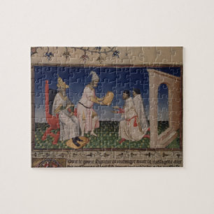 Puzzle Mme Fr 2810 f.3v Kublai Khan (1214-94) donnant son