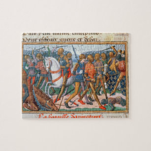 Puzzle Mme Fr 5054 f.11 la bataille d'Agincourt, 1415,