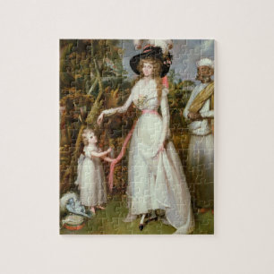 Puzzle Mme Graham de Kinross, sa fille et d'un Jamadar,