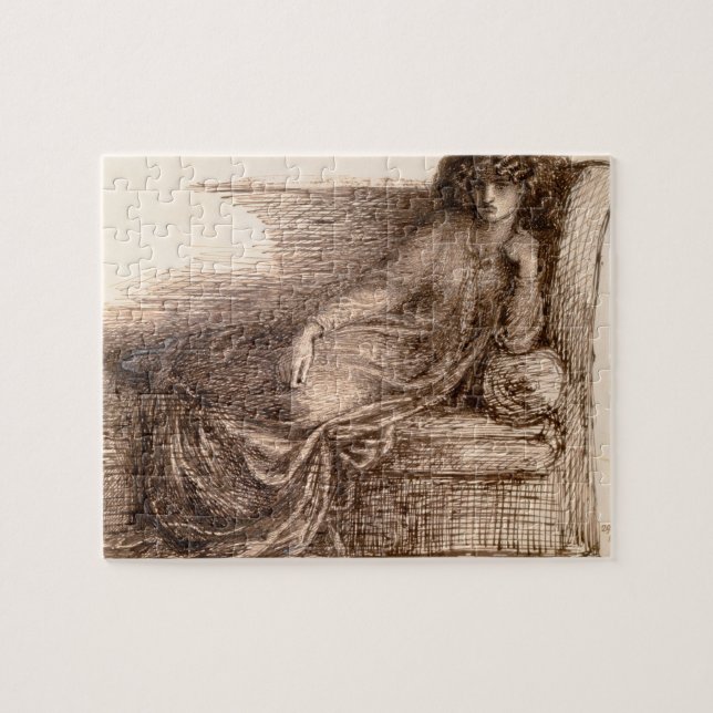 Puzzle Mme Jane Morris Reclining sur un sofa (Horizontal)
