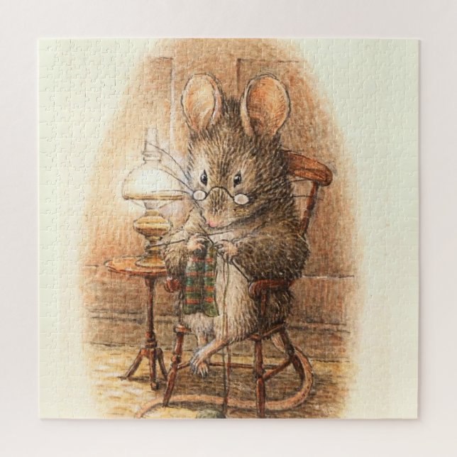 Puzzle "Mme Mouse Tricot" par Beatrix Potter (Vertical)