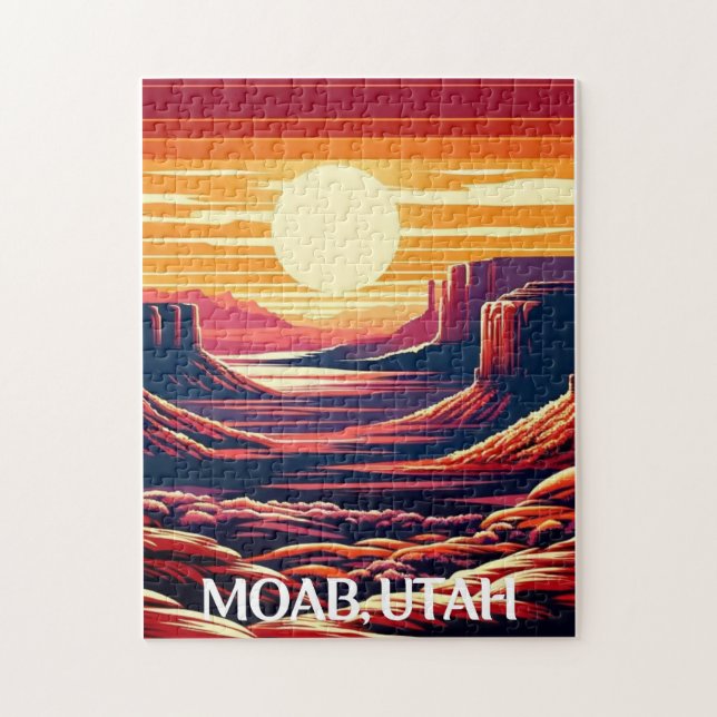 Puzzle Moab Utah National Parks Sunset Souvenir Cadeau (Vertical)