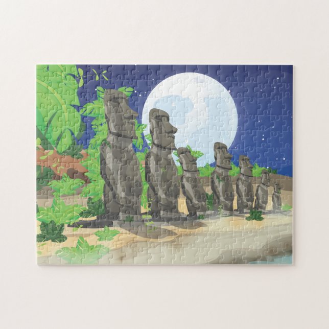 Puzzle Moai de l'île de Pâques (Horizontal)