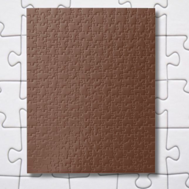 Puzzle Mocha Brown couleur solide | Classique | Élégant (Créateur téléchargé)