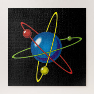 Puzzle Modèle coloré de l'Atom