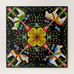 Puzzle Modèle de cheval folklorique norvégien/nordique/su