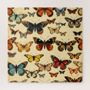 Puzzle Modèle de collection de papillons vintage