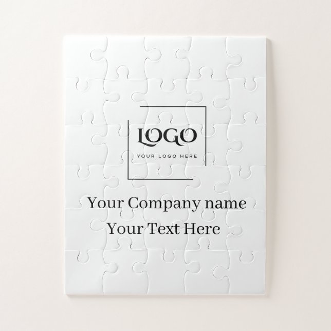 Puzzle Modèle de logo personnalisé élégant (Vertical)
