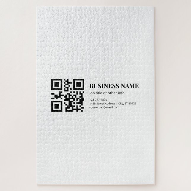 Puzzle Modèle de nom d'entreprise de code QR personnalisé (Vertical)