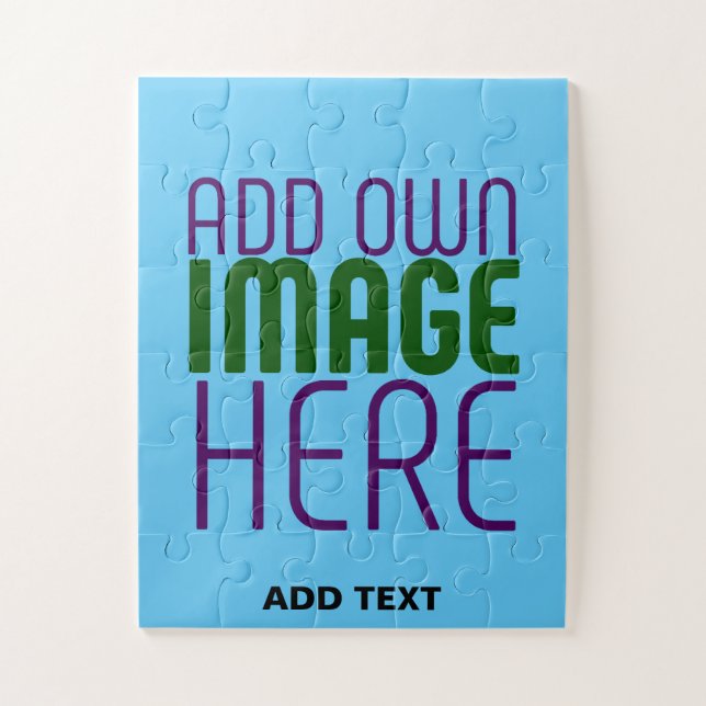 PUZZLE MODÈLE DE TEXTE D'IMAGE BLEU SKY SWAG MODERNE MODI (Vertical)