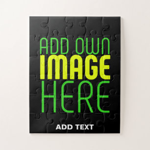 PUZZLE MODÈLE DE TEXTE D'IMAGE NOIRE SIMPLE ET MODERNE
