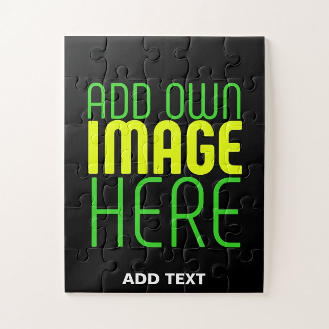 PUZZLE MODÈLE DE TEXTE D'IMAGE NOIRE SIMPLE ET MODERNE (Vertical)