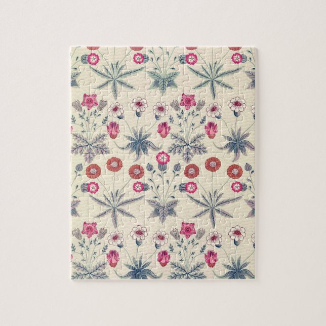 Puzzle Modèle floral de marguerite de William Morris roug (Vertical)