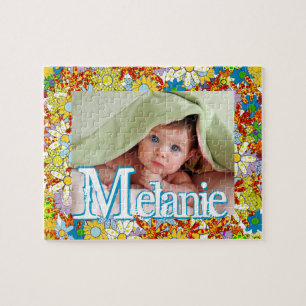 Puzzle Modèle Floral Moderne Personnalisé Votre photo