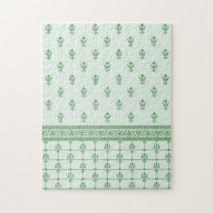 Puzzle Modèle floral vert