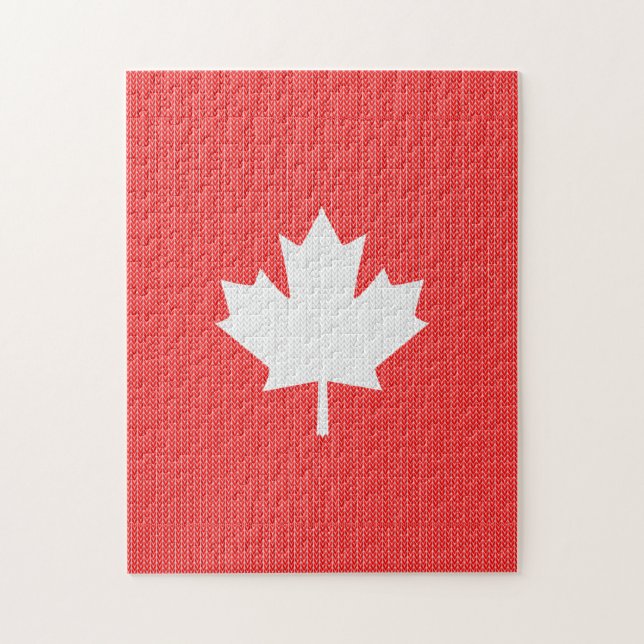 Puzzle Modèle Knit Maple Leaf Tricot Motif (Vertical)