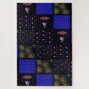 Puzzle Modèle patchwork du 4 juillet - 4 juillet