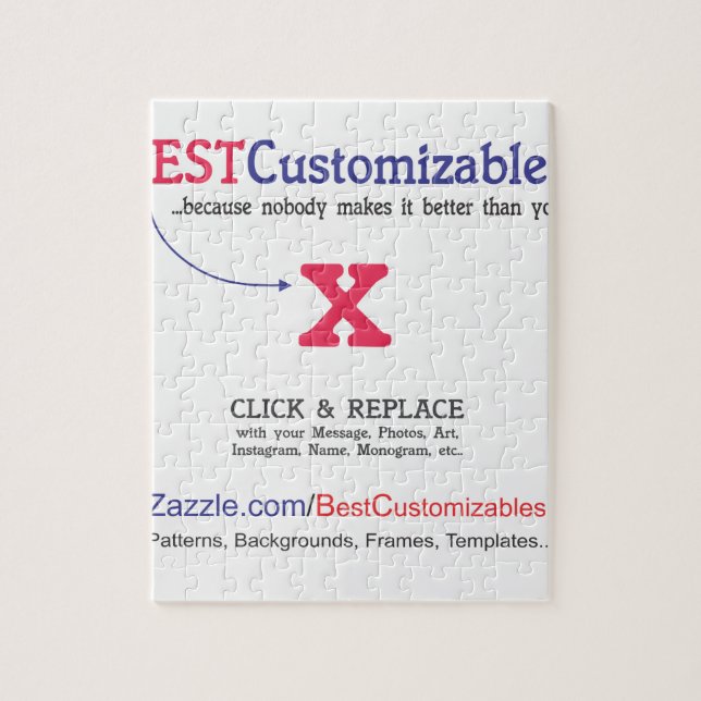 Puzzle Modèle personnalisable de cadeau (Vertical)