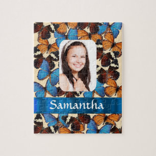 Puzzle Modèle photo de collage papillon