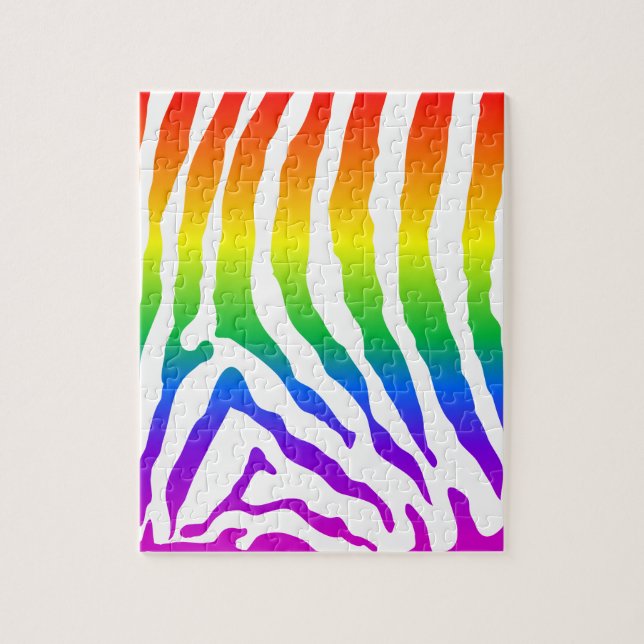 Puzzle Modèle Rainbow Zebra (Vertical)