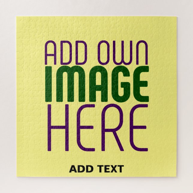 PUZZLE MODÈLE TEXTE MODERNE PASTEL JAUNE D'IMAGE (Vertical)
