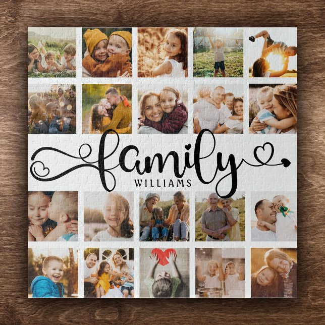 Puzzle Modern Family Script 20 Photo Collage Chic Fun (Créateur téléchargé)