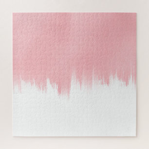 Puzzle Modern Pink Brush strokes white Design