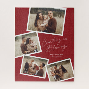Puzzle Modern Script Photo Collage Noël religieux