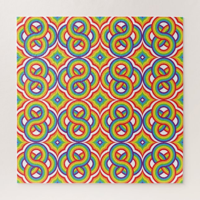 Puzzle Moderne Coloré Simple Motifs Batik (Vertical)