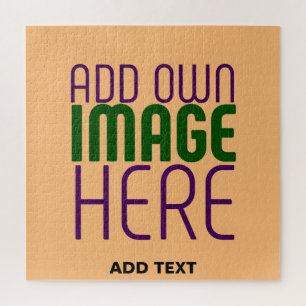 PUZZLE MODERNE ÉDITABLE PEACH ORANGE IMAGE MODÈLE TEXTE