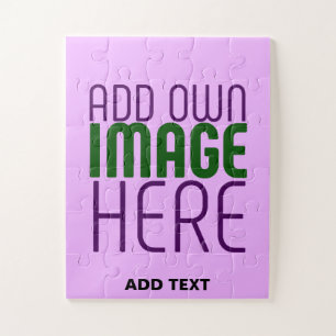 PUZZLE MODERNE ÉDITABLE SIMPLE MAUVE IMAGE MODÈLE TEXTE