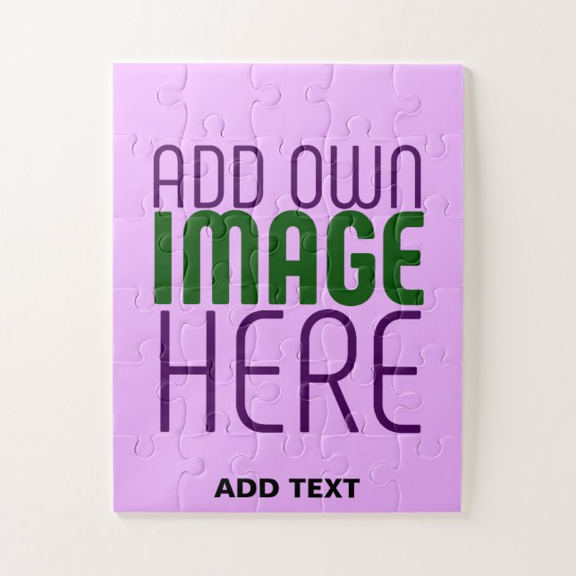PUZZLE MODERNE ÉDITABLE SIMPLE MAUVE IMAGE MODÈLE TEXTE (Vertical)