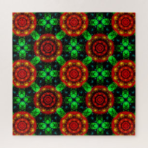 Puzzle Moderne Florale Élégante Abstrait Bohème Motif #50