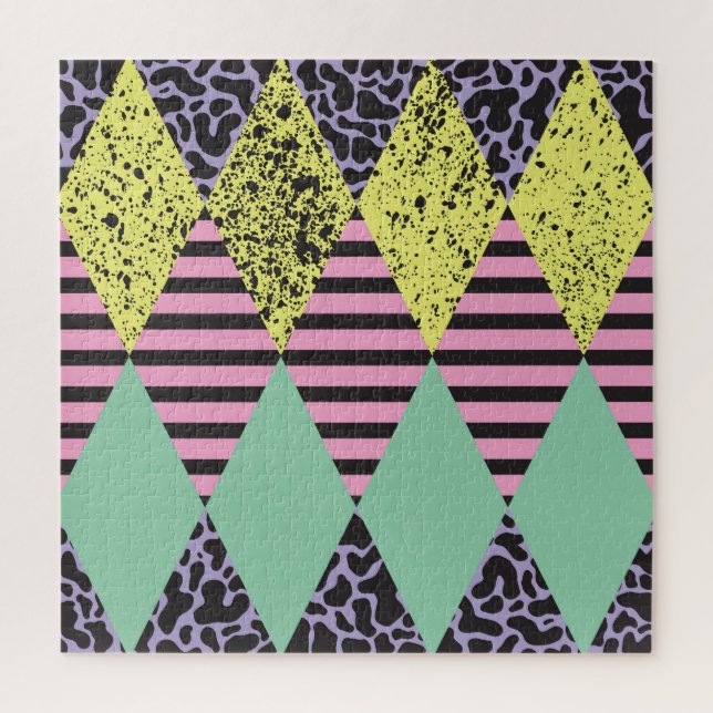 Puzzle Moderne Rhombus : Style Abstrait Sans Couche. (Vertical)