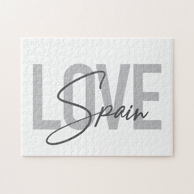 Puzzle Moderne, simple, cool, design urbain Aimer Espagne (Horizontal)