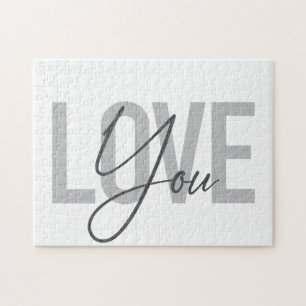 Puzzle Moderne, simple, urbain, typographie cool Vous aim