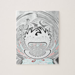 Puzzle Moderne Urban Ash Gris Flora Abstrait Motif Art