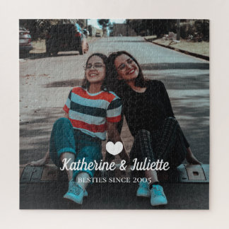 Puzzle Moderne White Heart Meilleur Ami Photo