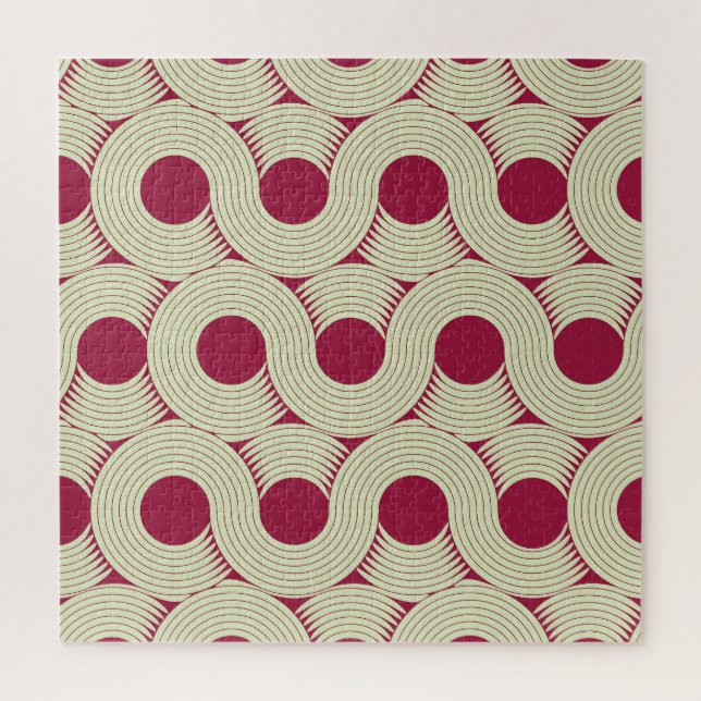 Puzzle Moebius Stripe : Carrelage rouge-vert infini (Vertical)