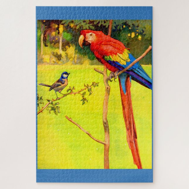 Puzzle moineau et perroquet (Vertical)