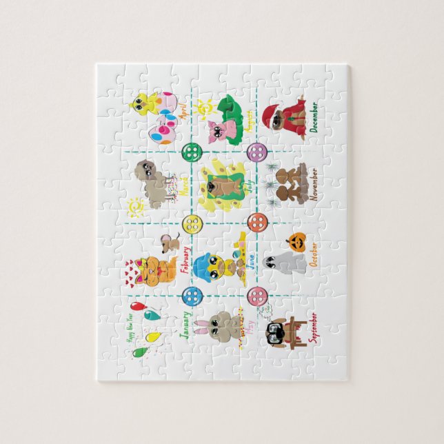 Puzzle Mois de l'année (Vertical)