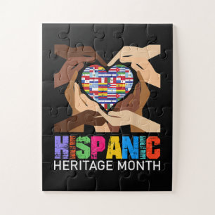 Puzzle Mois du patrimoine hispanique Mains Cœur