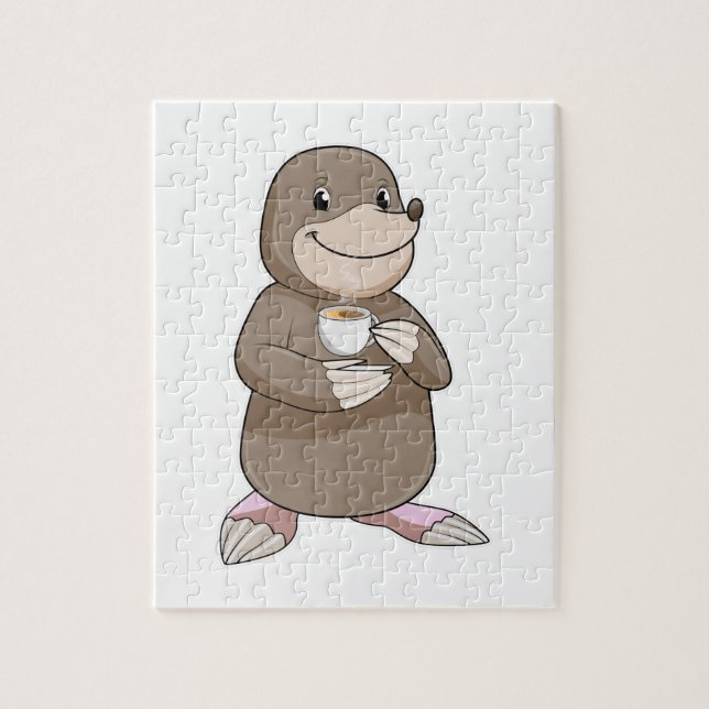 Puzzle Mole avec Coffee Cup (Vertical)