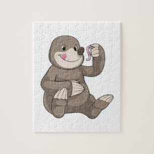 Puzzle Mole avec ver de terre