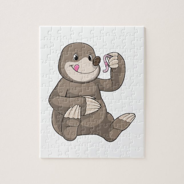 Puzzle Mole avec ver de terre (Vertical)