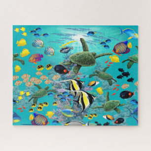 Puzzle Molokini Cove Hawaiian Sea Turtle Poisson Tropical