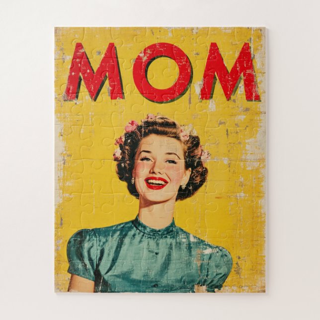 Puzzle MOM (1) Graphiques inspirés des années 1960 (Vertical)