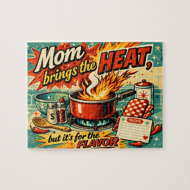 Puzzle Mom brings the heat (Horizontal)
